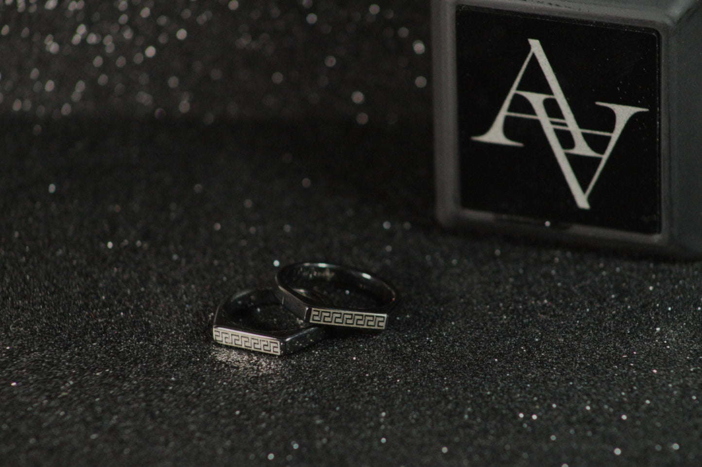 Slim Bar Signet Ring Black - Stylish Mens Ring Pakistan