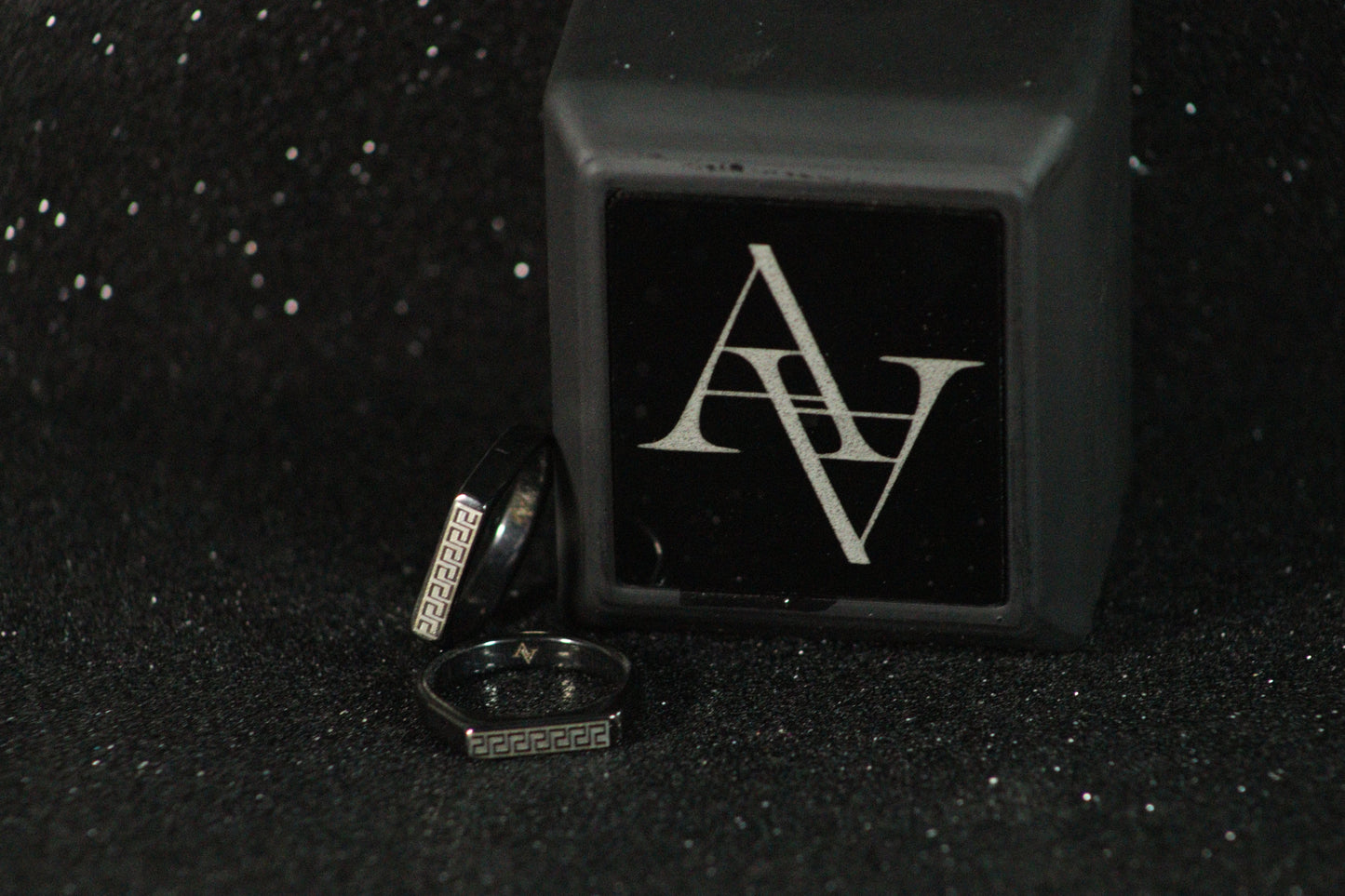 Slim Bar Signet Ring Black - Stylish Mens Ring Pakistan