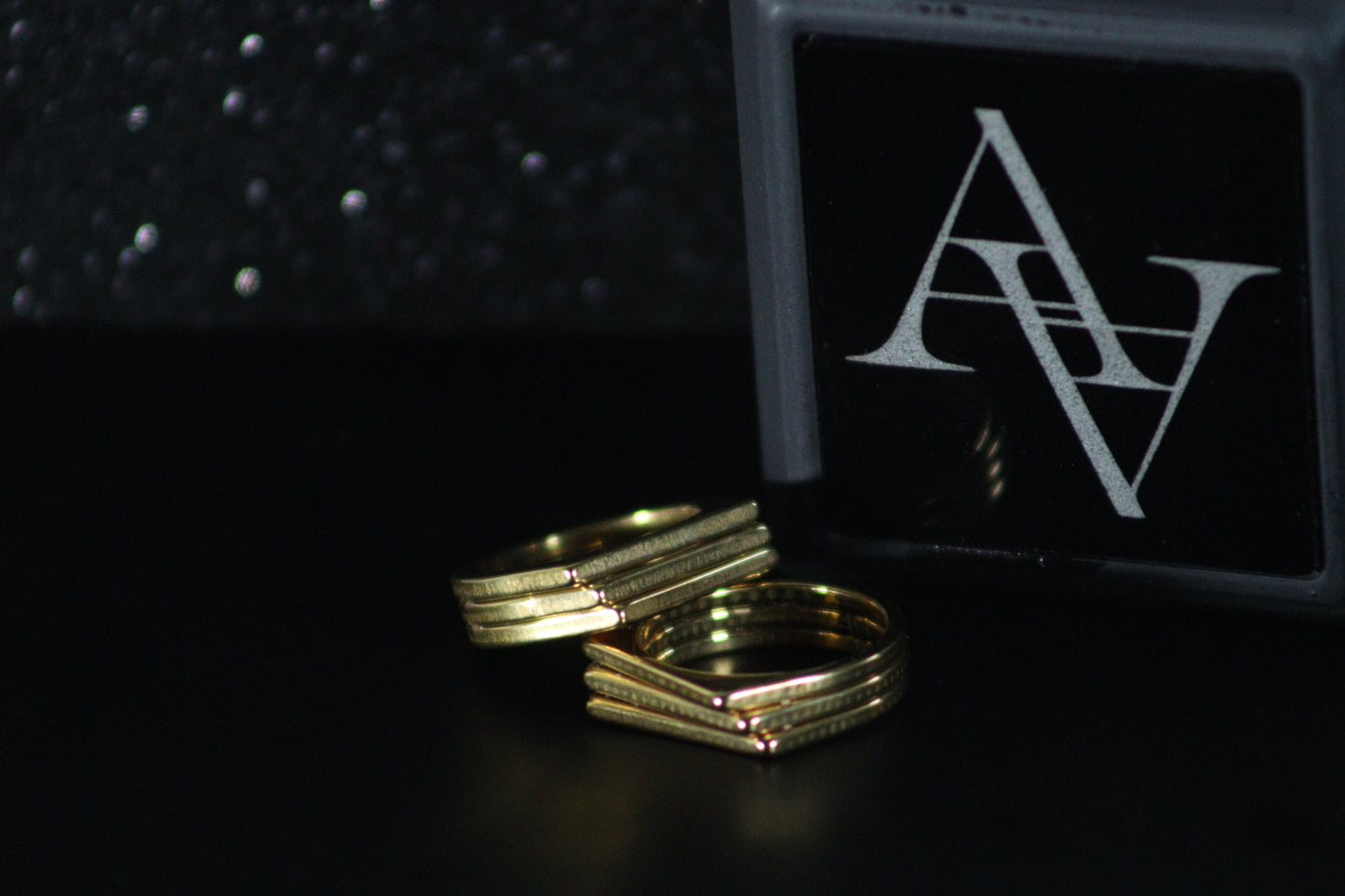 3 Bar Signet Ring Golden - Stylish Mens Ring Pakistan
