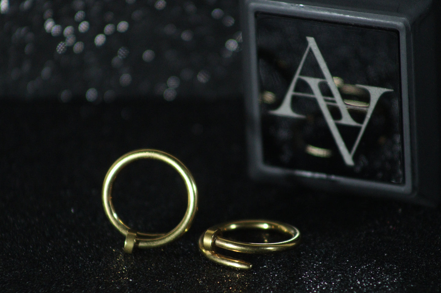 Sterling Golden Nail Ring - Stylish Mens Ring Pakistan