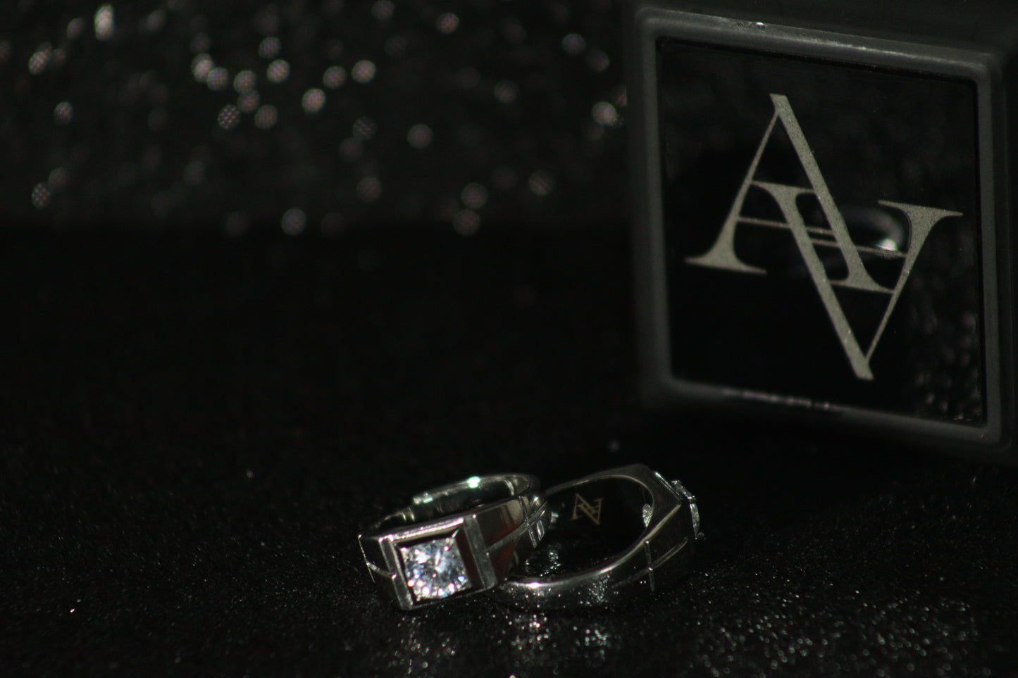 Statement Ring for Men: Simulated Diamond Ring Adjustable - Domineering Style, Fashion Jewelry, Gift for Him, Buy Now!