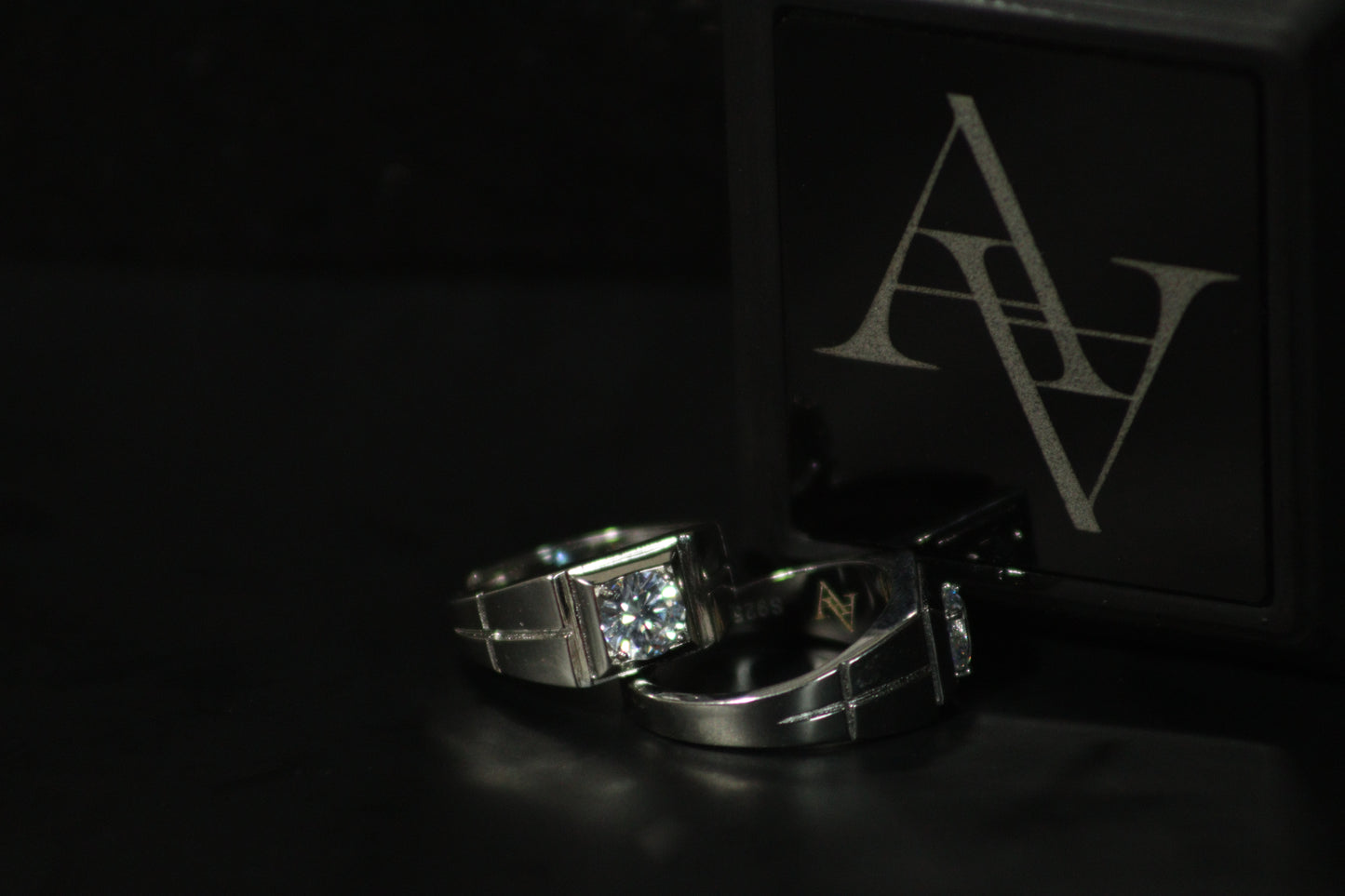Statement Ring for Men: Simulated Diamond Ring Adjustable - Domineering Style, Fashion Jewelry, Gift for Him, Buy Now!