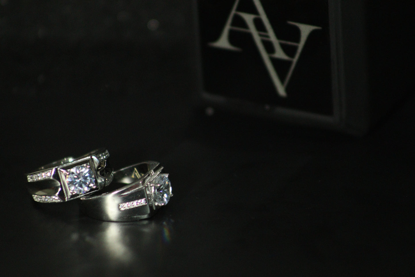 Statement Ring for Men: Simulated Diamond Ring Adjustable - Domineering Style, Fashion Jewelry, Gift for Him, Buy Now!