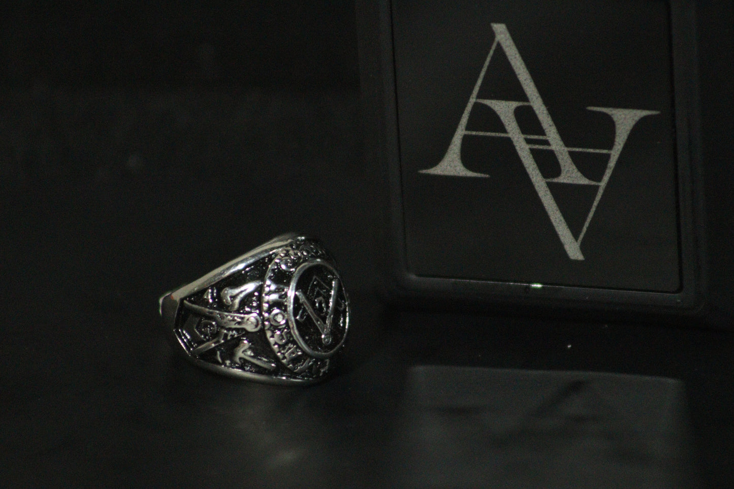 Masonic Freemason Ring Silver - Stylish Mens Ring Pakistan