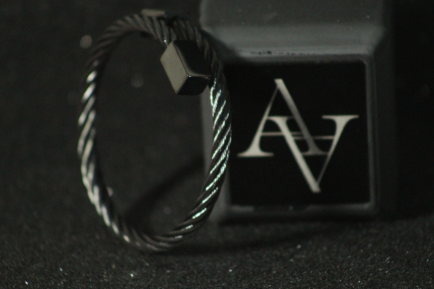 Black Cable Bracelet for Men (Unisex)
