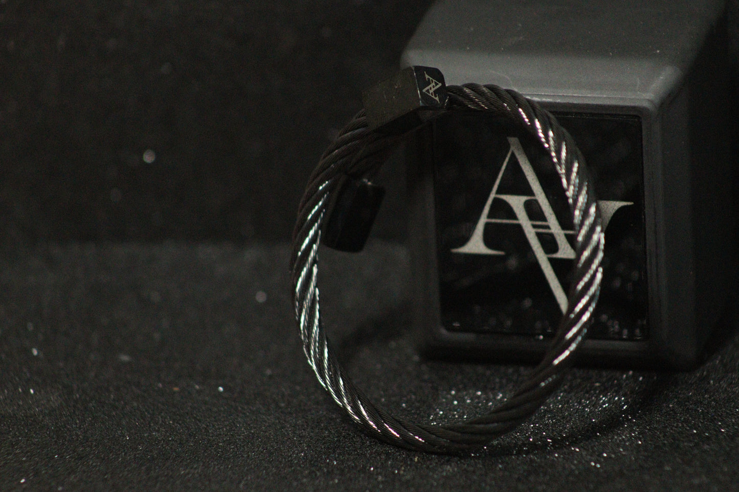 Black Cable Bracelet for Men (Unisex)
