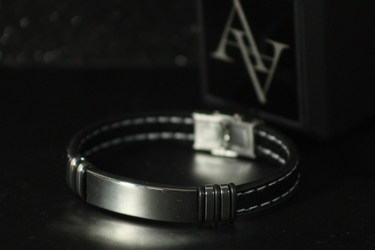 Customized Leather Name Bracelet for Men