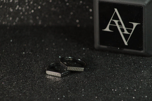 Slim Bar Signet Ring Black - Stylish Mens Ring Pakistan