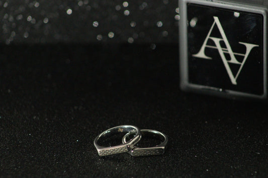 Slim Bar Signet Ring (Silver)