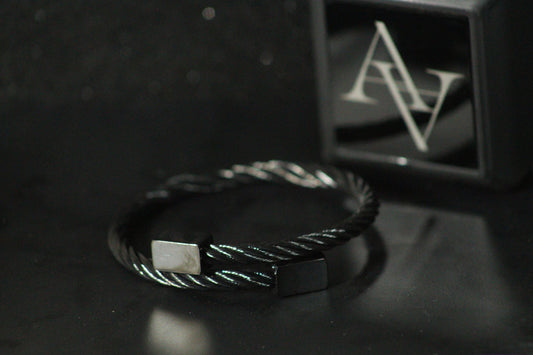 Black Cable Bracelet for Men (Unisex)